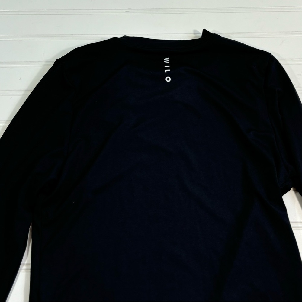 Wilo The Label Black Movement Twist Layer Top Round Neck Pullover Size Medium - Picture 15 of 16